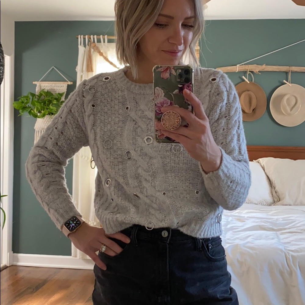 Zara metal detail sweater